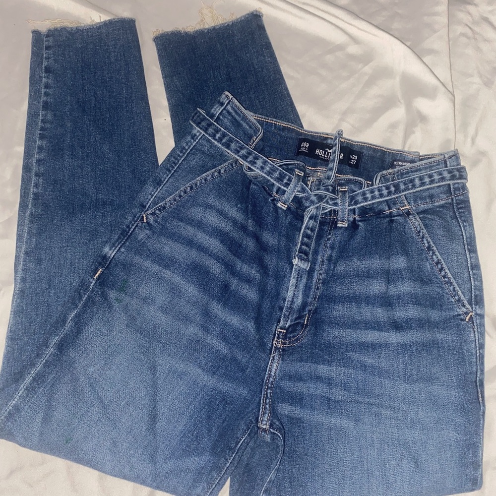 Paper bag waist jeans